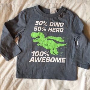 COPY - Add on to a bundle grey long sleeve Dino t shirt